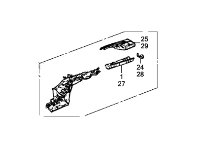 Honda 65660-T1X-A00ZZ Frame Comp L, Rear