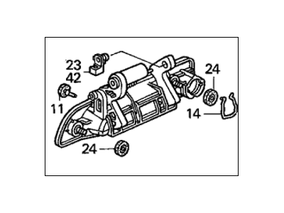 Honda 72180-S5A-J01ZB Handle Assembly, Left Front Door (Outer) (Eternal Blue Pearl)