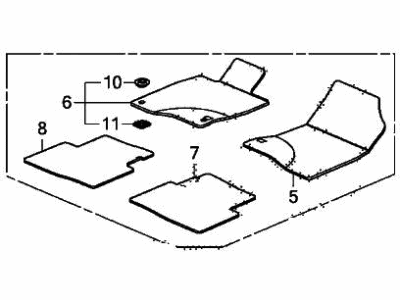 Honda 83600-TXM-A01ZA FLR MAT SET *NH900L*