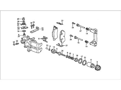 Honda 43230-SF0-672 Caliper Assembly, Left Rear (Nissin)