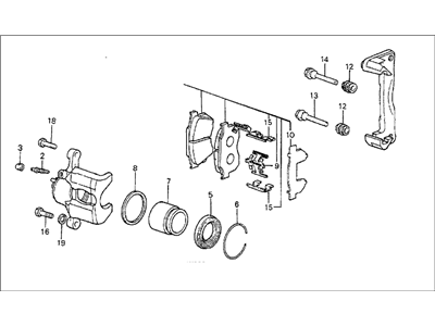 Honda 45230-SB0-675 Caliper Assembly, Driver Side