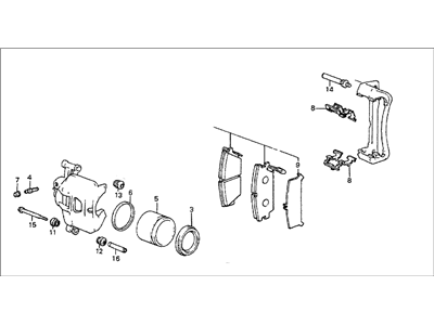 Honda 45230-SE0-A13 Caliper Assembly, Driver Side (Akebono)