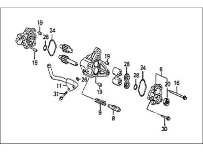 Honda 56110-PH1-070 Pump Sub-Assembly, Power Steering