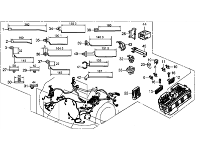 Honda 32200-TR7-A02 Wire Harness, Engine Room