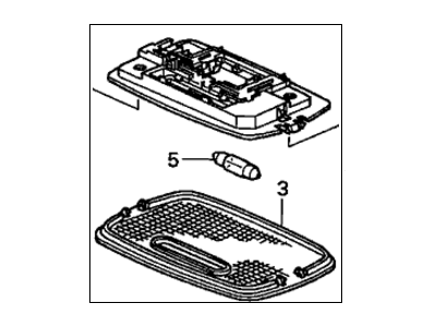 Honda 34250-S5P-A01ZA Light Assembly, Interior (Seagull Gray)