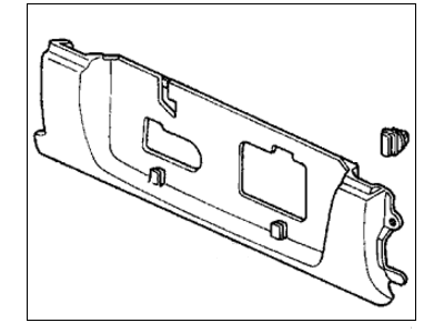Honda 74890-SM4-000ZG Garnish, License (Granada Black Pearl)