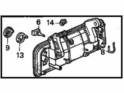 Honda 72140-SM4-003ZA Handle Assembly, Right Front (Outer) (Frost White)