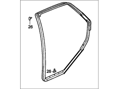 Honda 72810-SM4-013 Weatherstrip, R. RR. Door