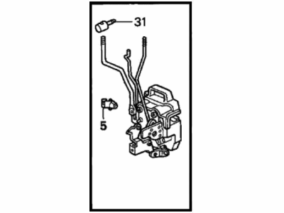 Honda 72110-SM4-A02 Lock Assembly, Right Front Passive Belt