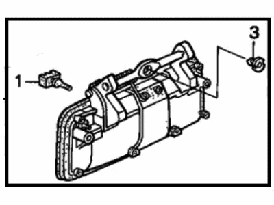Honda 72640-SM4-003ZA Handle Assembly, Rear (Outer) (Frost White)
