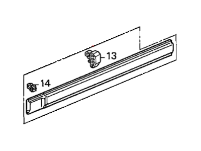 Honda 75302-SM4-A31ZA Protector, R. FR. Door *G62P* (GENEVA GREEN PEARL)