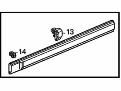 Honda 75322-SM4-A31ZB Protector, L. FR. Door *YR505M* (CASHMERE SILVER METALLIC)