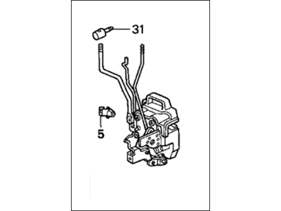 Honda 72150-SM4-A02 Lock Assembly, Left Front Passive Belt