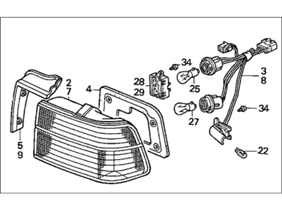 Honda 33500-SM4-A02 Taillight Assy., R.