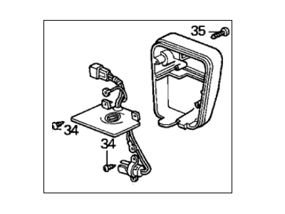 Honda 34157-SM4-003 Cover & Wire, L.