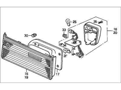 Honda 34150-SM4-A02 Light Assy., R. Lid