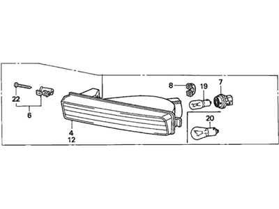 Honda 33350-SM4-A03 Light Assy., L. FR. Turn Signal