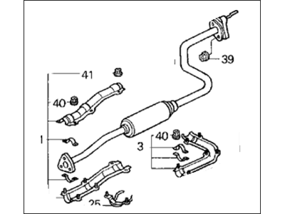 Honda 18220-SR0-317 Pipe B Exhuast