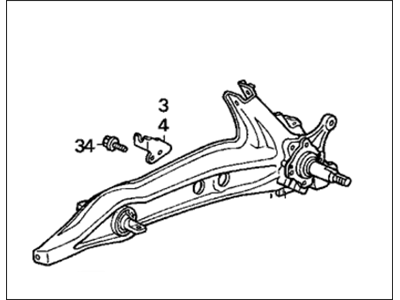 Honda 52370-SR3-A91 Arm, Right Rear Trailing