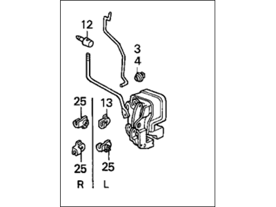 Honda 72110-SR0-A01 Lock Assembly, Passenger Side Door