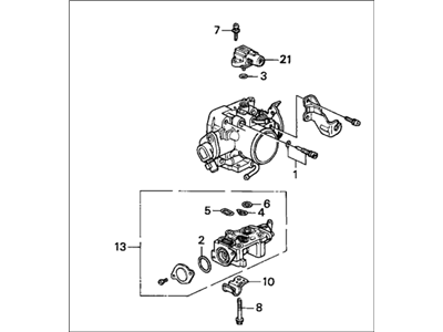 Honda 16400-P06-A10 Body Assembly, Throttle (Gro1B)