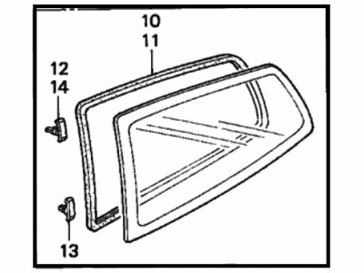Honda 73500-SR0-A00 Glass Assy., R. Quarter
