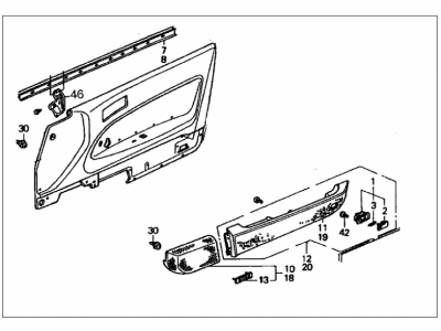 Honda 83533-SM2-A20ZA Base, R. *B44L/B44L* (PALMY BLUE/PALMY BLUE)