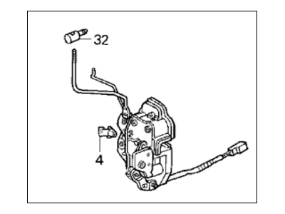 Honda 72110-SM2-C02 Lock Assembly, Right Front Door