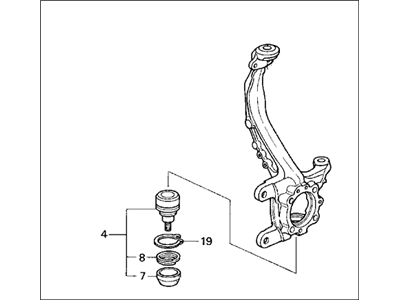 Honda 51215-SM4-J53 Knuckle, Left Front