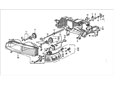 Honda 33100-SM4-A02 Headlight Assembly, Passenger Side (Stanley)