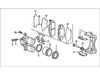 Honda 45210-SM2-023 Caliper Assembly, Passenger Side (17Cl-14Vn) (Nissin)