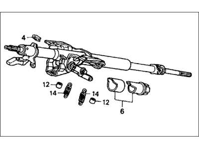 Honda 53200-SM4-G06 Column Assembly, Steering