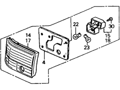 Honda 34150-SM2-A01 Light Assy., R. Lid