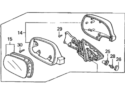 Honda 76250-SM2-A02 Mirror Assembly, Driver Side Door (Matsuyama)