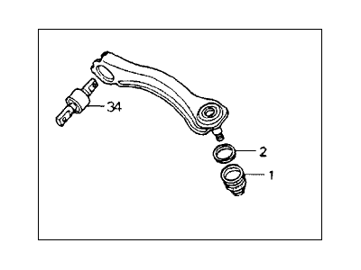 Acura 52400-SM1-A04 Arm, Left Rear (Upper)