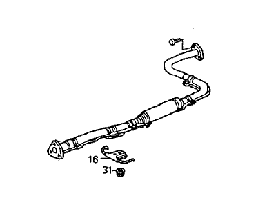 Honda 18220-SM1-A35 Pipe B, Exhuast