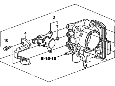 Honda 16400-RB1-003 Throttle Body, Electronic Control (Gmd5A)