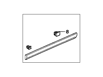 Honda 75323-SV1-A01ZB Protector, L. RR. Door *G78P* (SHERWOOD GREEN PEARL)