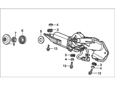 Honda 76700-SV5-A01 Motor Assembly, Rear Windshield Wiper