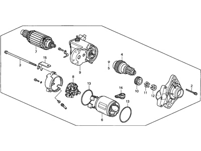 Honda 06312-P0A-003RM Starter Motor Assembly (Reman)