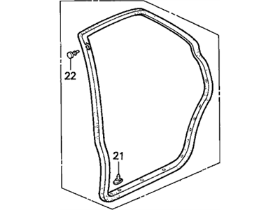 Honda 72810-SV1-003 Weatherstrip, R. RR. Door