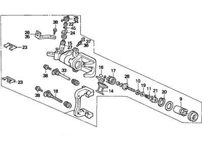 Acura 06432-SV5-505RM Caliper Sub-Assembly, Right Rear (Reman)