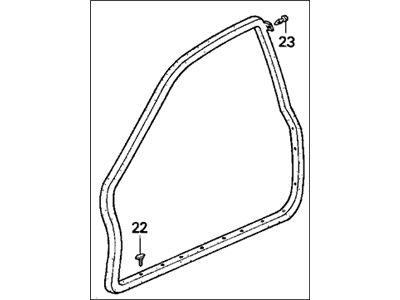 Honda 72350-SV1-013 Weatherstrip, L. FR. Door