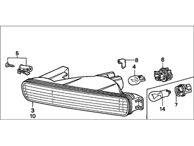 Honda 33300-SV4-A01 Light Assy., R. FR. Turn