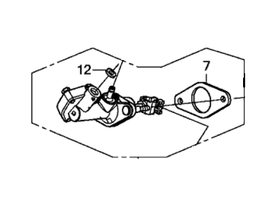 Honda 46925-T5P-A02 Master Cylinder Assembly, Clutch