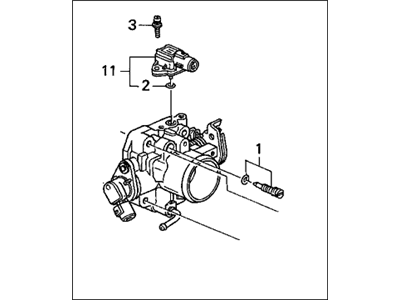 Honda 16400-P2M-Q01 Body Assembly, Throttle (Gf96A)