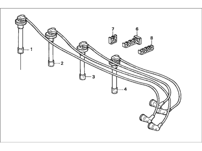 Honda 32722-P2A-J01 Wire, Ignition (Nichiwa Kiki)