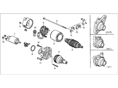 Honda 06312-P2C-507RM Starter Motor Assembly (Reman)
