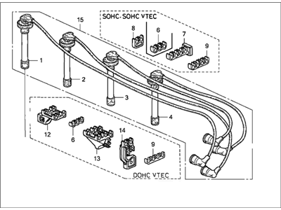 Honda 32722-P2A-000 Wire, Ignition (Sumitomo)