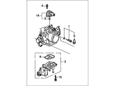 Honda 16400-P2M-A61 Body Assembly, Throttle (Gy10C)